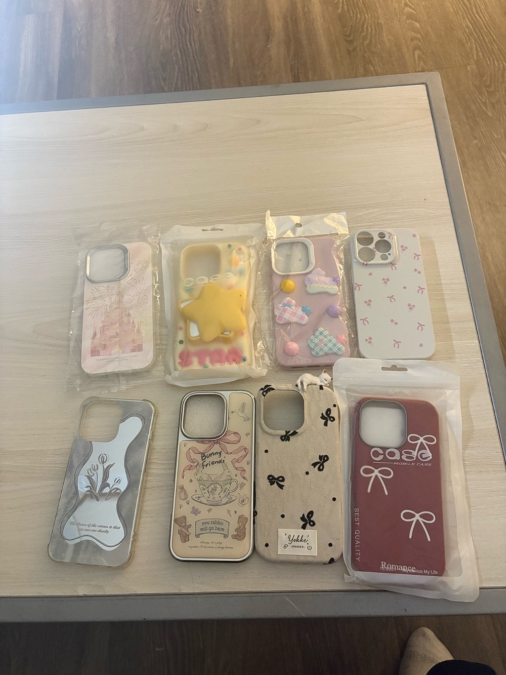 IPhone 16 Pro- Pink and Beige Decorative Phone Case Bundle - Multiple Designs